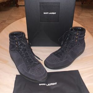 SALE-FINAL PRICE! Authentic Saint Laurent Court Classic High Top Suede Sneakers